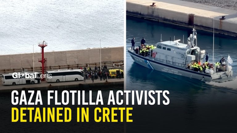 Activistes de la flottille de Gaza atteignent Crète, un Brésilien interrogé par Israël