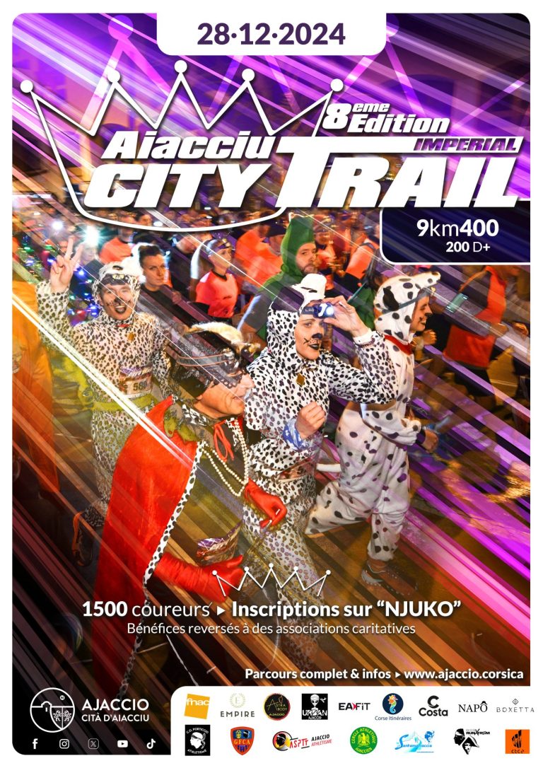 Inscriptions ouvertes pour la 8e édition du City Trail à Aiacciu, Corse.