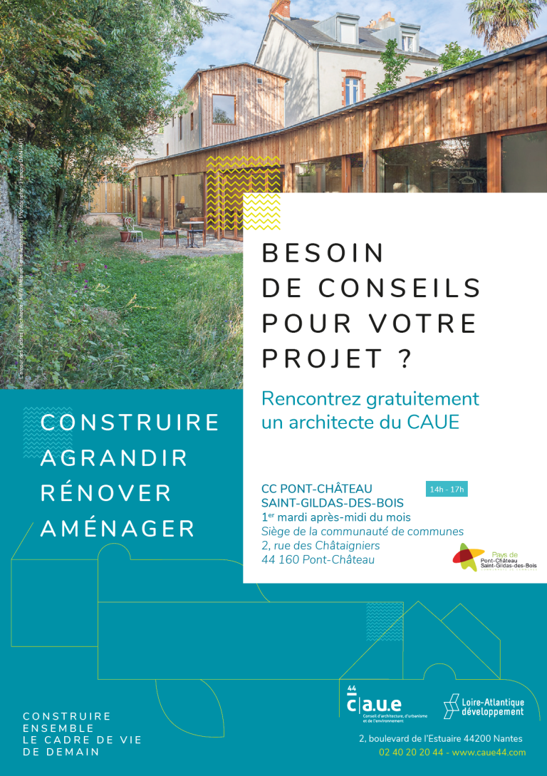C.A.U.E : Consultation gratuite avec un architecte ou un paysagiste disponible.