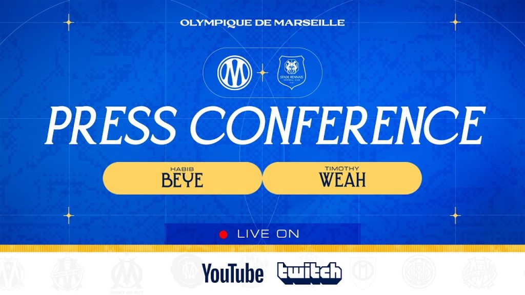 Conférence de presse d'Habib Beye et Timothy Weah avant le match OM-RFC : enjeux et attentes.