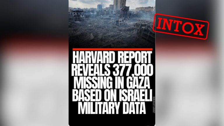 Harvard : Une étude évoque la disparition de 377 000 Gazaouis, chiffre mal interprété