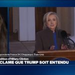Hillary Clinton demande l&rsquo;audition de Trump dans l&rsquo;affaire Epstein.