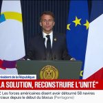 Emmanuel Macron appelle à l&rsquo;unité entre les pays face aux tensions géopolitiques actuelles.
