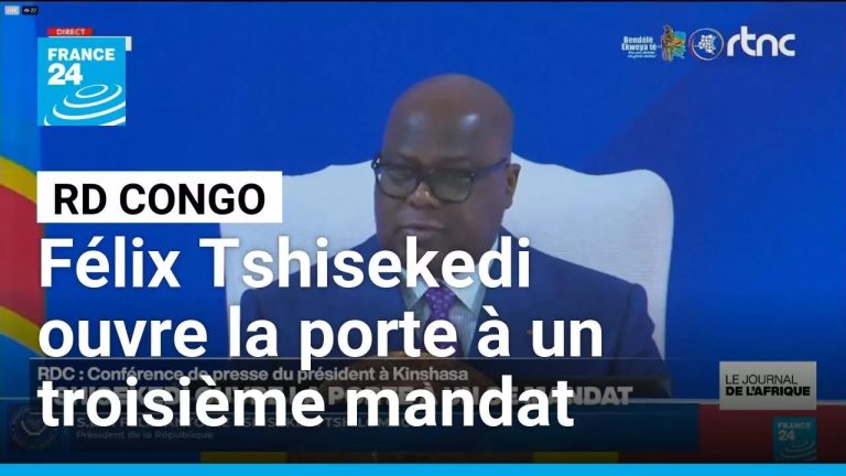 Félix Tshisekedi, président de la RDC, envisage un 3e mandat lors de sa conférence à Kinshasa.