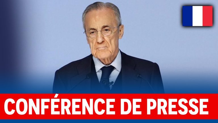 Florentino Pérez annonce des mesures lors de sa conférence de presse en français.
