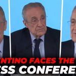 Florentino Pérez répond aux questions des journalistes lors d'une conférence de presse animée.