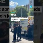 Fusillade en plein jour à Nice : plusieurs blessés, enquête ouverte par la police.