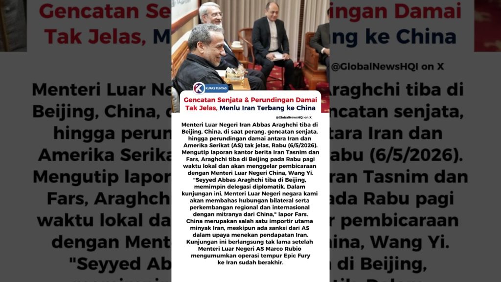 Gencatan Senjata et Négociations de Paix Incertaines : Le Ministre Iranien en Visite en Chine
