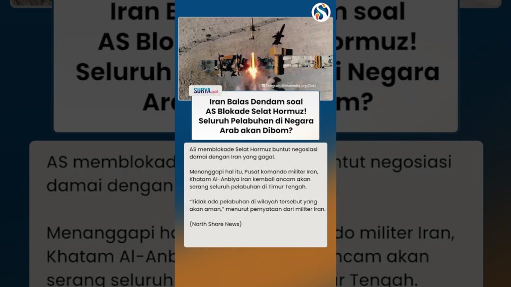 Iran menace de bombarder tous les ports arabes après le blocus américain du détroit d'Hormuz.