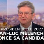 Jean-Luc Mélenchon annonce sa candidature à la présidentielle de 2027 sur TF1.