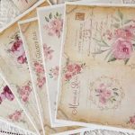Kit complet de junk journal « Les roses » disponible pour les créateurs en France.