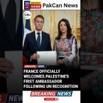 La France accueille l'ambassadeur palestinien dans un geste diplomatique significatif.