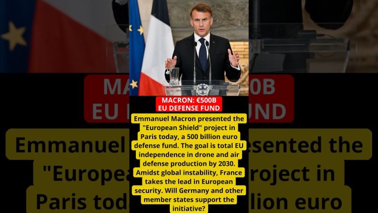 Macron annonce un fonds de défense de 500 milliards d'euros pour l'UE.