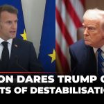 Macron appelle l'UE à réagir face aux nouvelles taxes douanières de Trump.