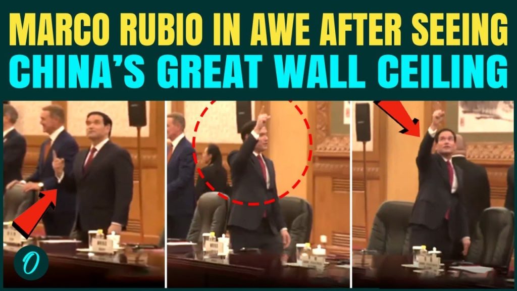 Marco Rubio surpris par la décoration murale chinoise lors de la rencontre Xi-Trump