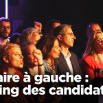 Meeting des candidats de la primaire à gauche pour le Front Populaire 2027 en vue de la présidentielle.