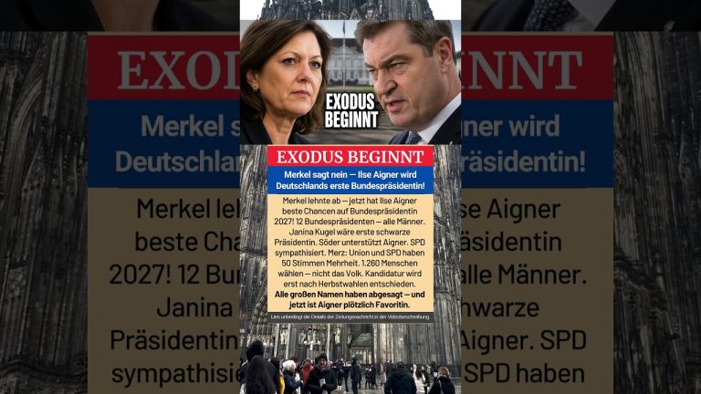 Merkel refuse de se présenter, Aigner devient le principal candidat à la présidence allemande.