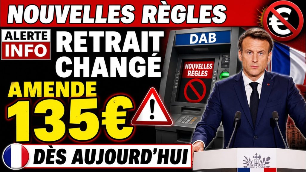 Nouvelles règles des DAB en France : amende de 135€ en cas de non-respect