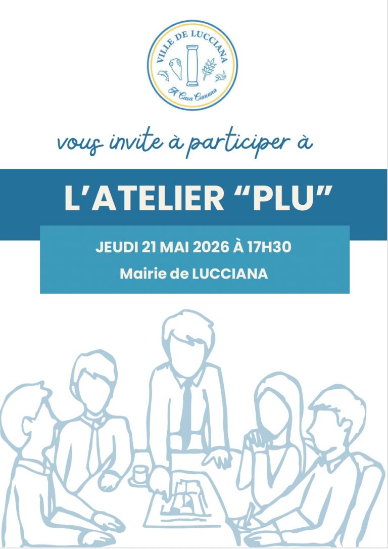 Atelier citoyen sur la révision du PLU à Lucciana : participez aux discussions locales.