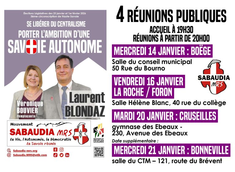 Quatre réunions publiques sur les élections législatives à Sabaudia prévues cette semaine.