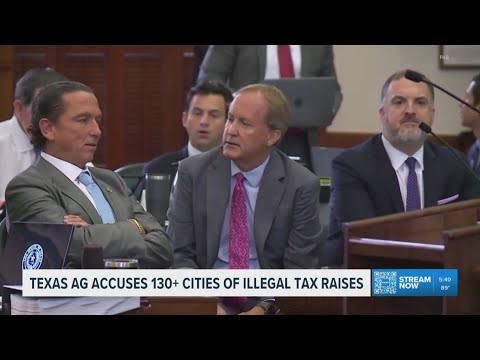 Texas AG Paxton accuse plus de 130 villes d'augmentations fiscales illégales.