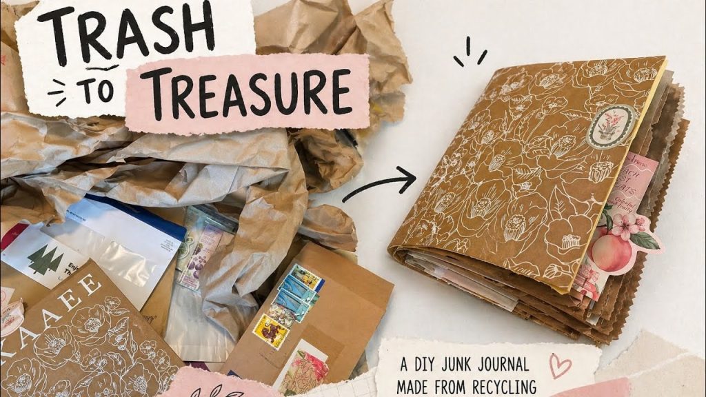 Transformation de déchets en journal fait main : processus et idées d'utilisation.