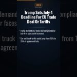 Trump fixe une échéance au 4 juillet pour un accord commercial avec l'UE ou des tarifs.