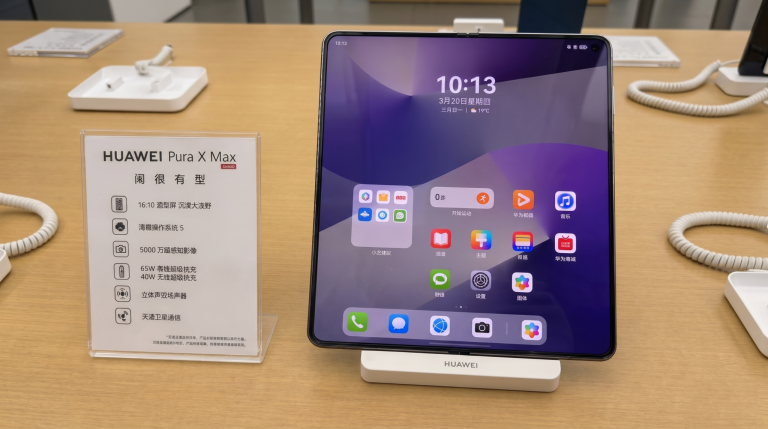 Huawei lance le Pura X Max, premier smartphone pliable large en Chine.