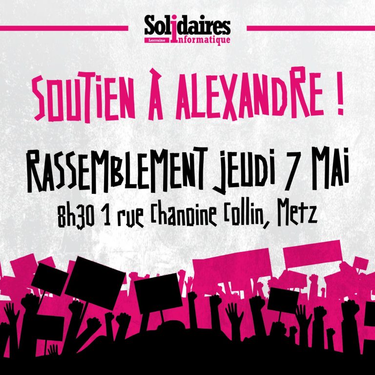 Rassemblement de soutien à Alexandre : Jeudi 7 mai à Metz
