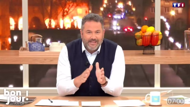 Bruce Toussaint de retour sur TF1 après une chute dans son jardin.