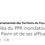 Publication du PPR inondation : Zone d&rsquo;aléa de la Couze Pavin et ses affluents identifiée.