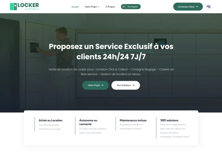 Locker.corsica : Création de site et optimisation SEO pour une entreprise corse