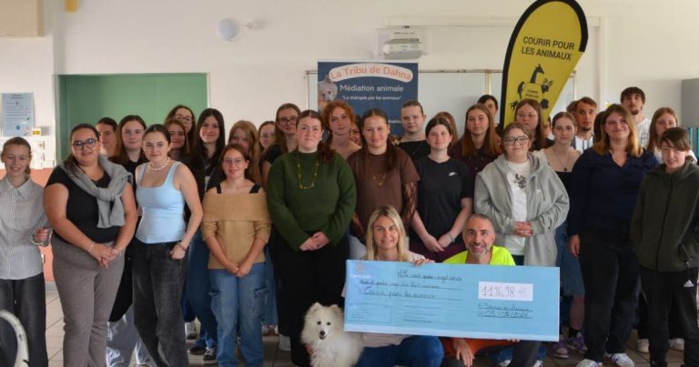 Les élèves de la Maison familiale rurale de Semur-en-Auxois courent pour la cause animale.