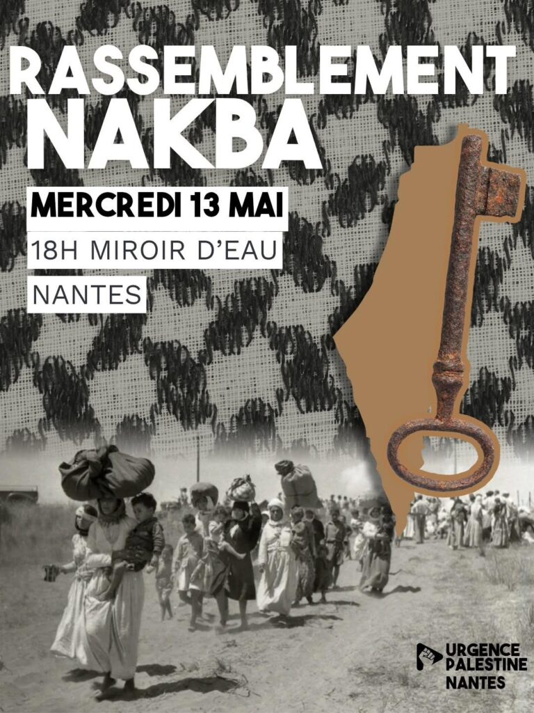 Rassemblement à Nantes pour la solidarité avec les Palestiniens lors de la Nakba