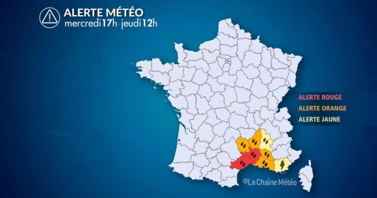Hérault et Gard : l’alerte rouge maintenue face aux pluies orageuses intenses