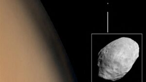 Le Japon lance sa mission MMX pour explorer Phobos, lune de Mars, et rapporter des échantillons d&rsquo;ici 2031.