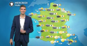 Pluie et vent de sud-ouest attendus sur une large partie de la France ce mercredi