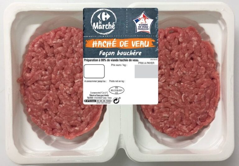Rappel de haché de veau façon bouchère Carrefour Le Marché pour suspicion de salmonelle