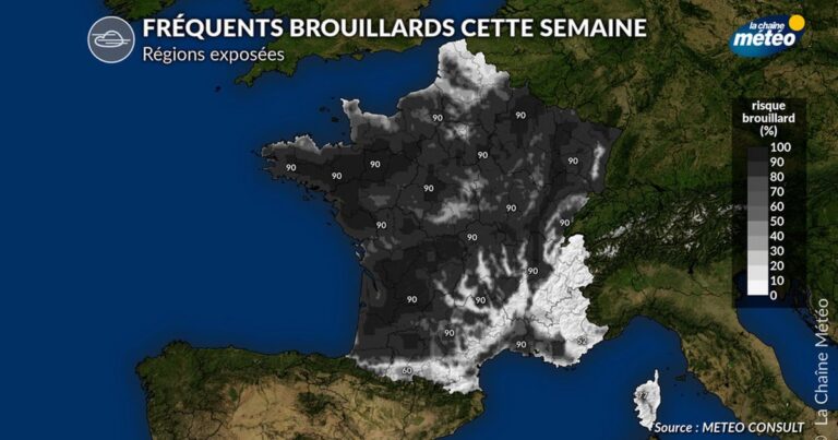 Brouillards matinaux prévus cette semaine dans le nord et certaines plaines de l’est