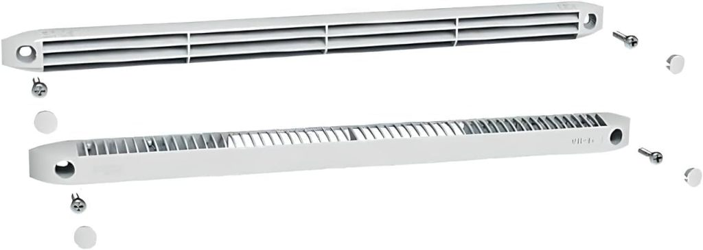 Système de fenêtres à entrée d’air auto-régulées Anjos : kit de grilles de ventilation blanc pour VMC