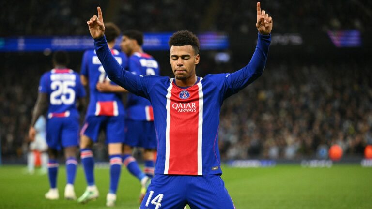 Ligue des champions : Doué et Dembélé donnent deux buts d’avance au PSG contre Manchester City