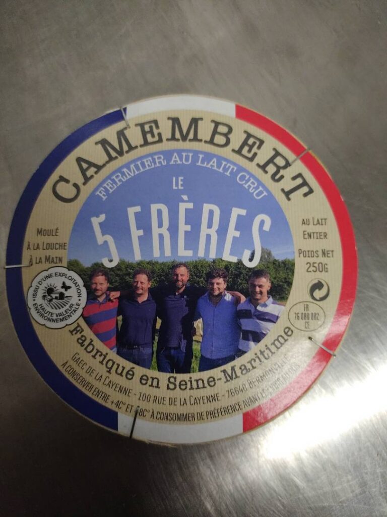 Rappel consommateur : le camembert fermier au lait cru de la ferme des 5 frères