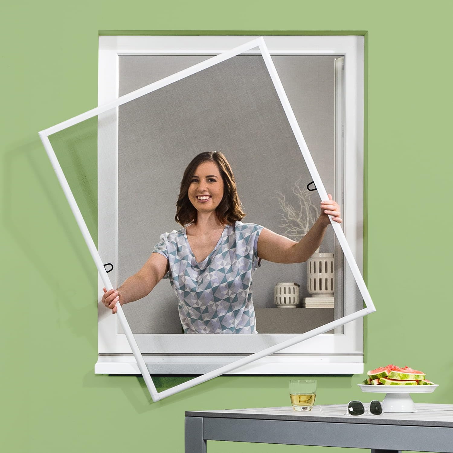 Moustiquaire de fenêtre empasa à cadre aluminium, format 60 × 80 cm à 17,99 €