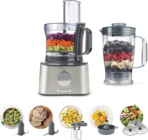 Kenwood Multipro Compact FDM301 : Robot de cuisine 800W avec 9 accessoires à 84,06 €