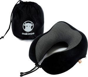 Oreiller avion Makimoo en mousse à mémoire de forme : soutien réglable à 10,99 €