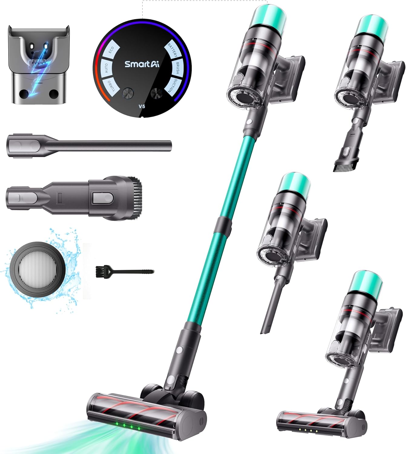 Aspirateur sans fil SmartAI V5 : jusqu’à 55 kPa d’aspiration à 139,99 €