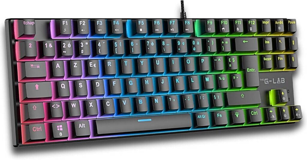 Clavier mécanique THE G-LAB KEYZ MERCURY EX : format TKL AZERTY à 29,95 €