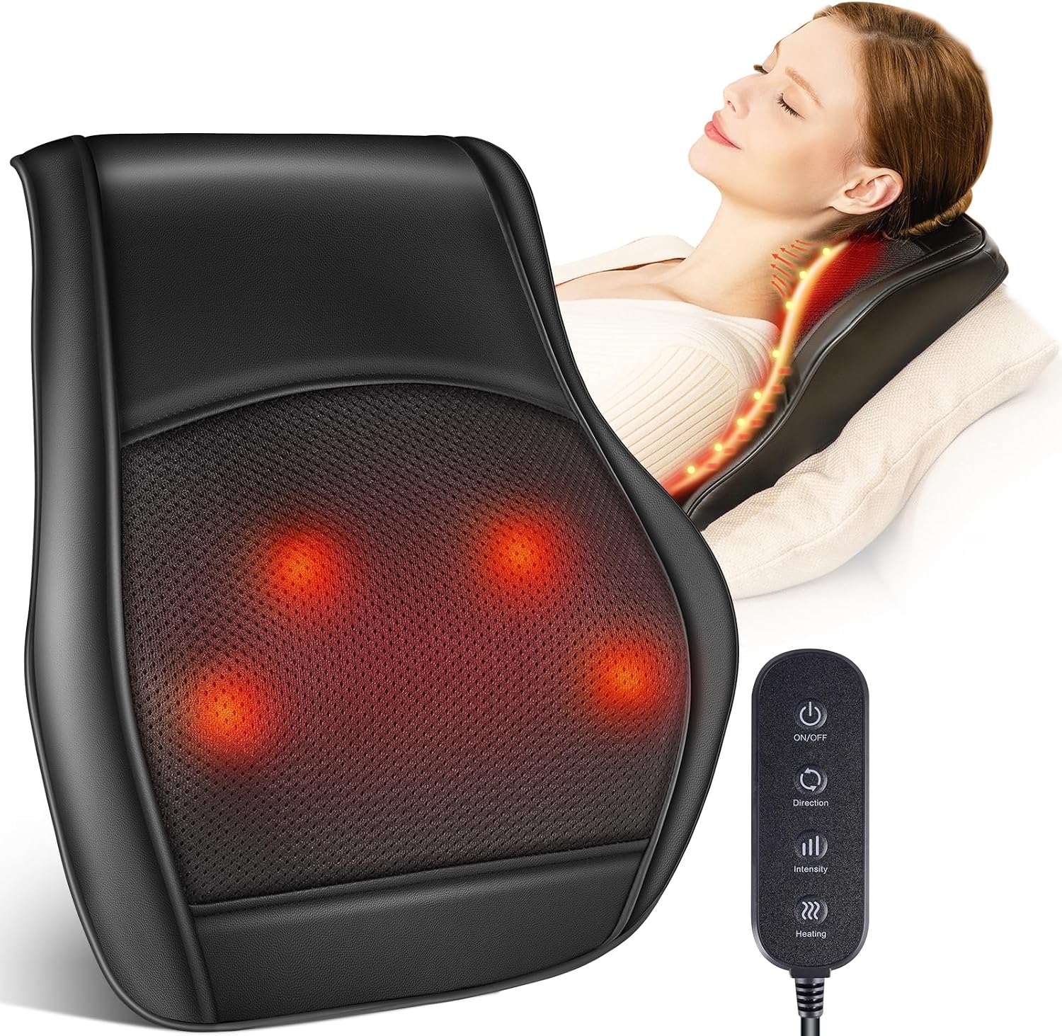 Masseur cervical Brelley avec chaleur : le coussin shiatsu est à 49,99 € sur Amazon