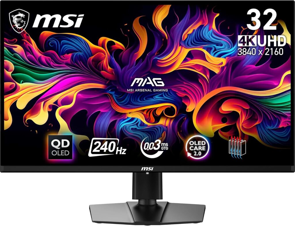 MSI dévoile son écran gaming QD-OLED 31,5&Prime; UHD à 719€ : performance et couleurs éclatantes