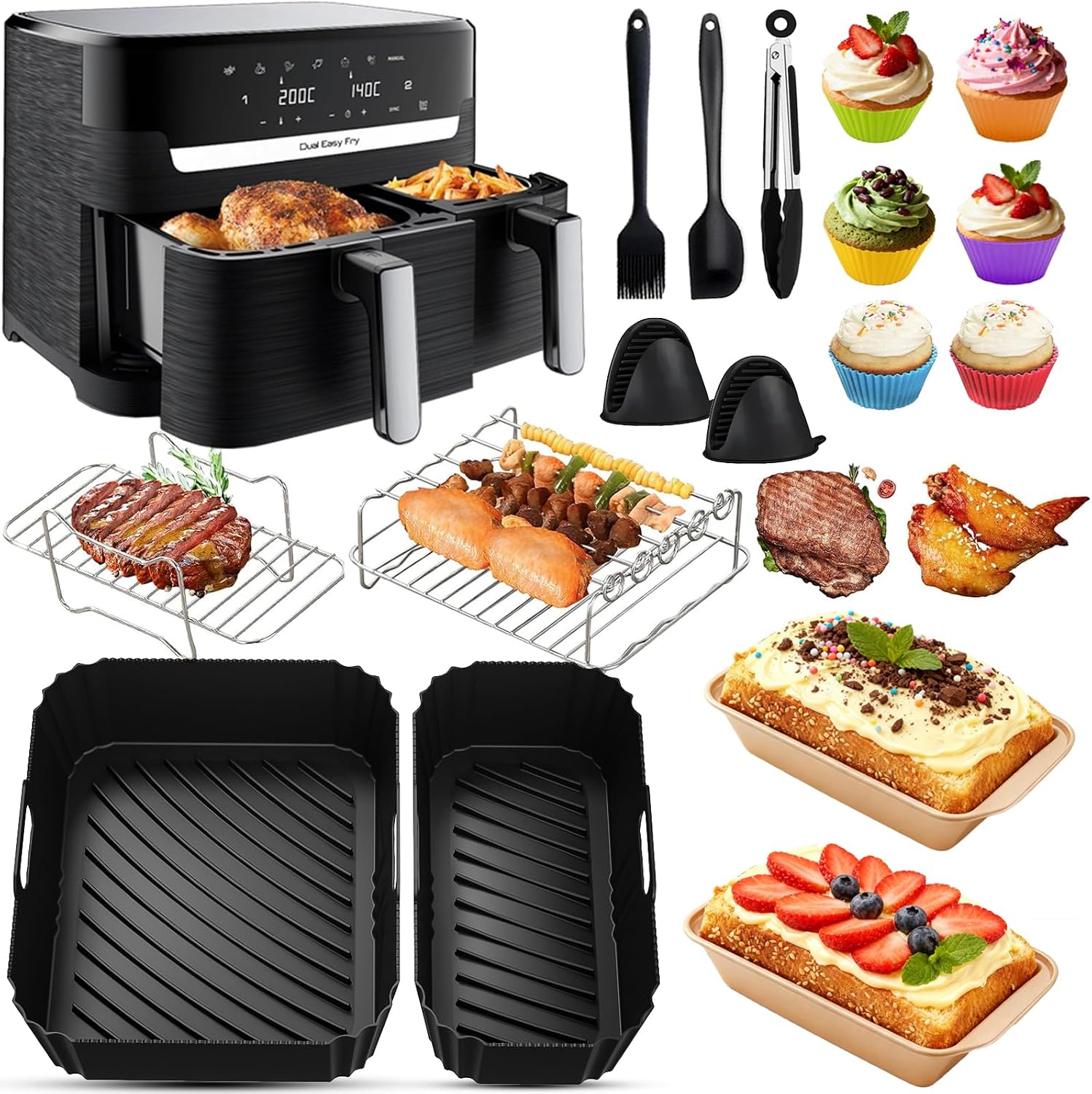 Kit de 17 accessoires YAOYIN pour friteuse Moulinex Dual Easy Fry à 32,57 €